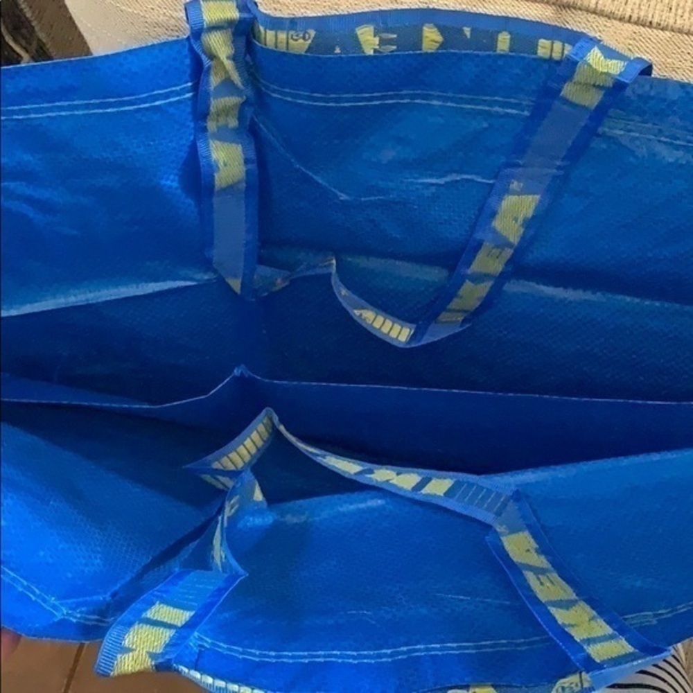 5 Ikea blue sturdy laundry bags washable usps runs storage spring cleaning new - Picture 5 of 8